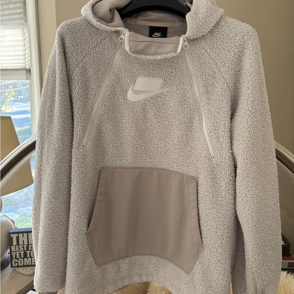 Nike Light Gray Sherpa Pullover